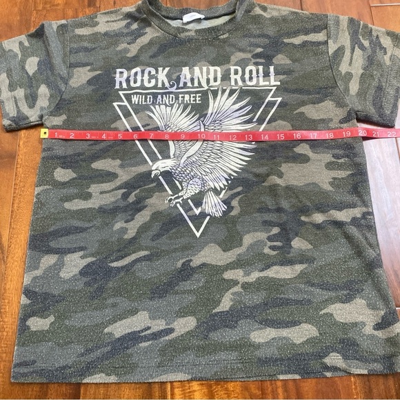 12PM Rock and Roll Camo Tee. Size Small. - Picture 6 of 7